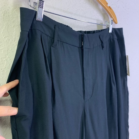 A NEW DAY Pleated Elastic Back Waist Wide Leg Slacks Pants w/Pockets NWT - Picture 6 of 13
